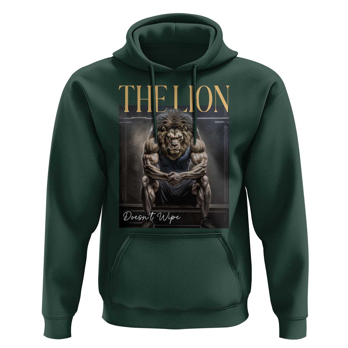 Funny The Lion Doesnt Wipe Hoodie Gen Z Joke Brainrot Raunchy Meme
