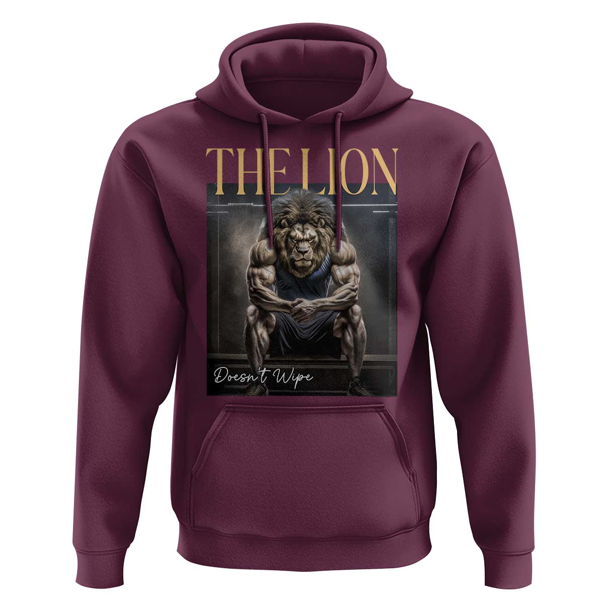 Funny The Lion Doesnt Wipe Hoodie Gen Z Joke Brainrot Raunchy Meme