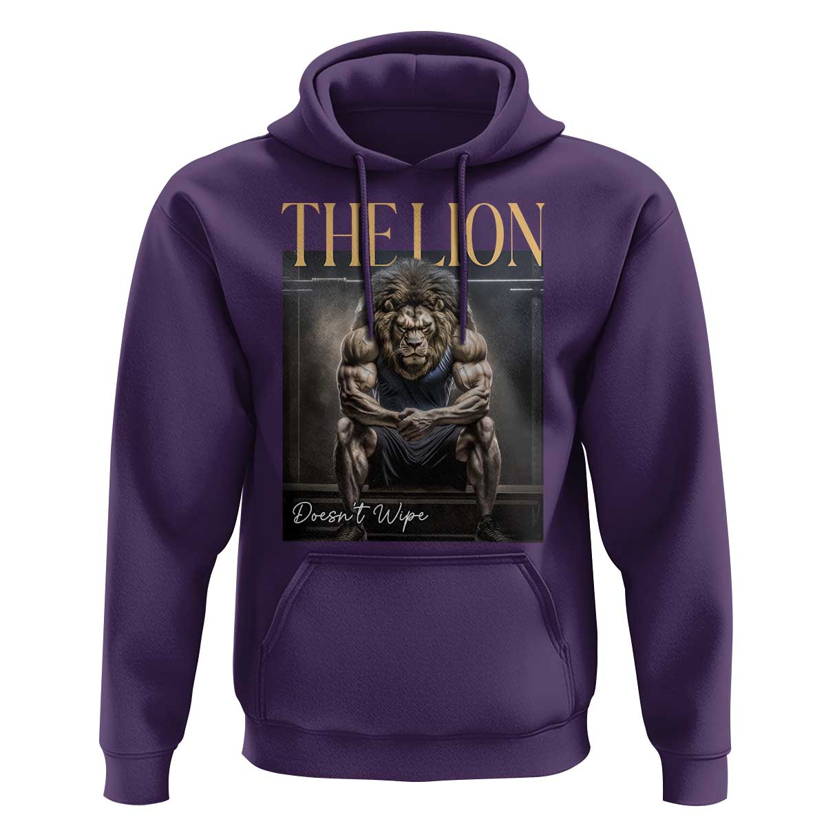 Funny The Lion Doesnt Wipe Hoodie Gen Z Joke Brainrot Raunchy Meme