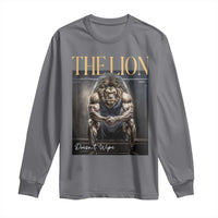 Funny The Lion Doesnt Wipe Long Sleeve Shirt Gen Z Joke Brainrot Raunchy Meme