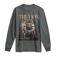 Funny The Lion Doesnt Wipe Long Sleeve Shirt Gen Z Joke Brainrot Raunchy Meme