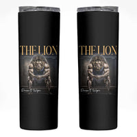 Funny The Lion Doesnt Wipe Skinny Tumbler Gen Z Joke Brainrot Raunchy Meme