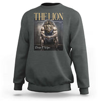 Funny The Lion Doesnt Wipe Sweatshirt Gen Z Joke Brainrot Raunchy Meme