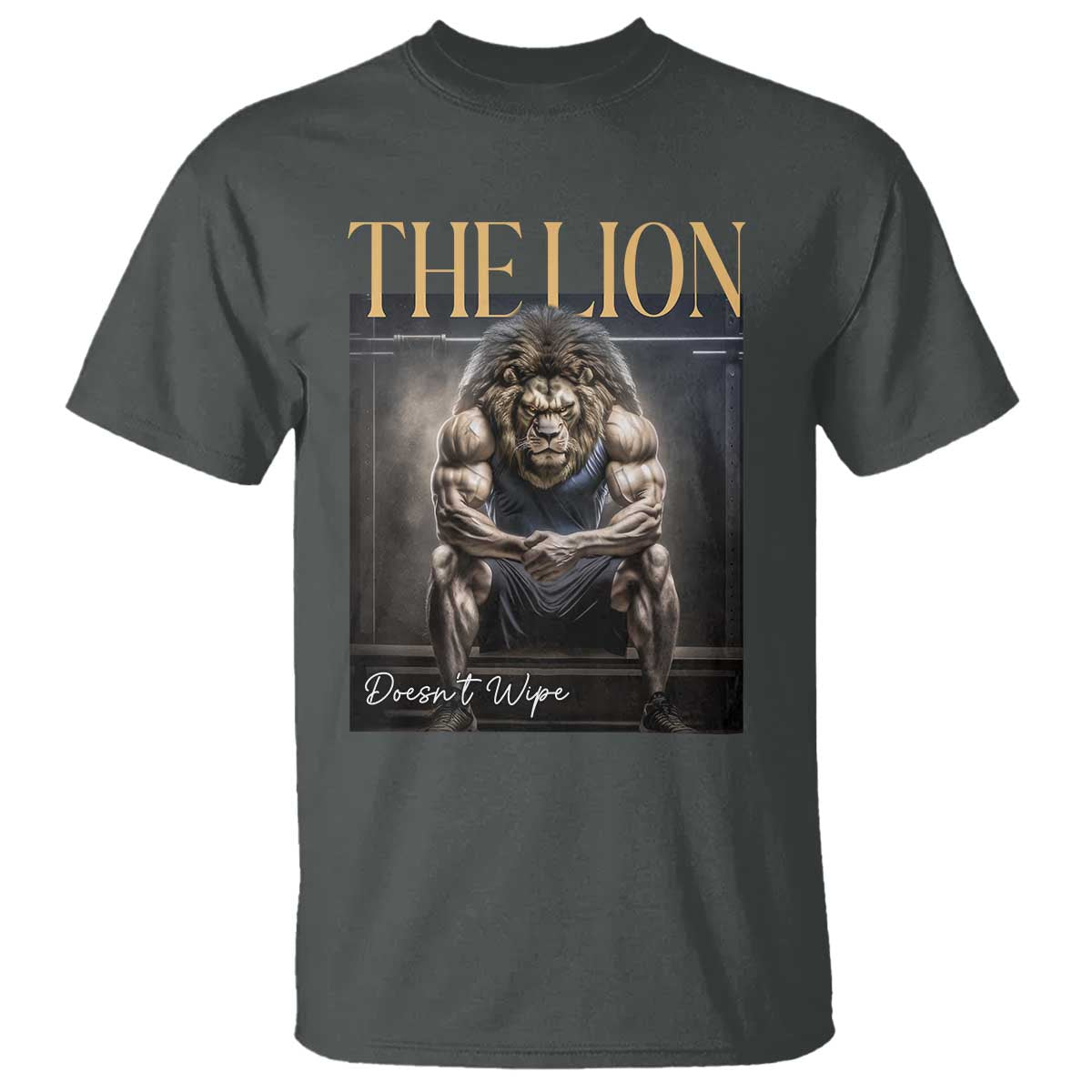 Funny The Lion Doesnt Wipe T Shirt Gen Z Joke Brainrot Raunchy Meme