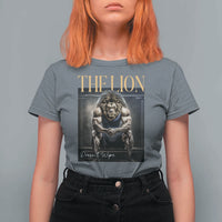 Funny The Lion Doesnt Wipe T Shirt For Women Gen Z Joke Brainrot Raunchy Meme