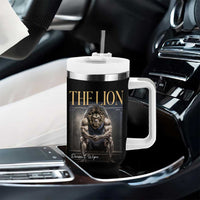 Funny The Lion Doesnt Wipe Tumbler With Handle Gen Z Joke Brainrot Raunchy Meme