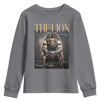 Funny The Lion Doesnt Wipe Youth Sweatshirt Gen Z Joke Brainrot Raunchy Meme