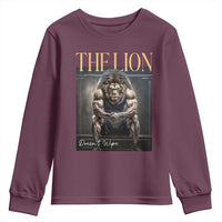 Funny The Lion Doesnt Wipe Youth Sweatshirt Gen Z Joke Brainrot Raunchy Meme