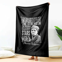 Harriet Tubman Quote Throw Blanket Every Great Dream Begins With A Dreamer Black History