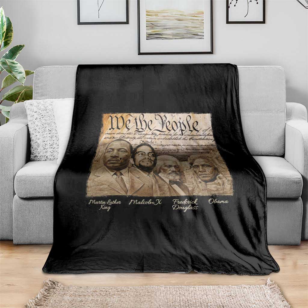 Civil Right Leaders Throw Blanket Martin Luther King Malcolm X Frederick Douglass Obama Black History Month