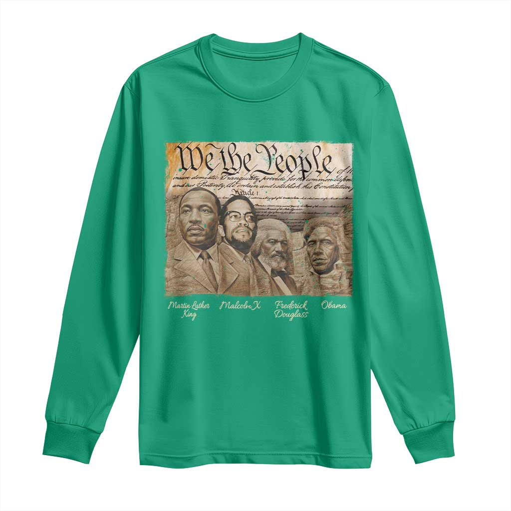 Civil Right Leaders Long Sleeve Shirt Martin Luther King Malcolm X Frederick Douglass Obama Black History Month