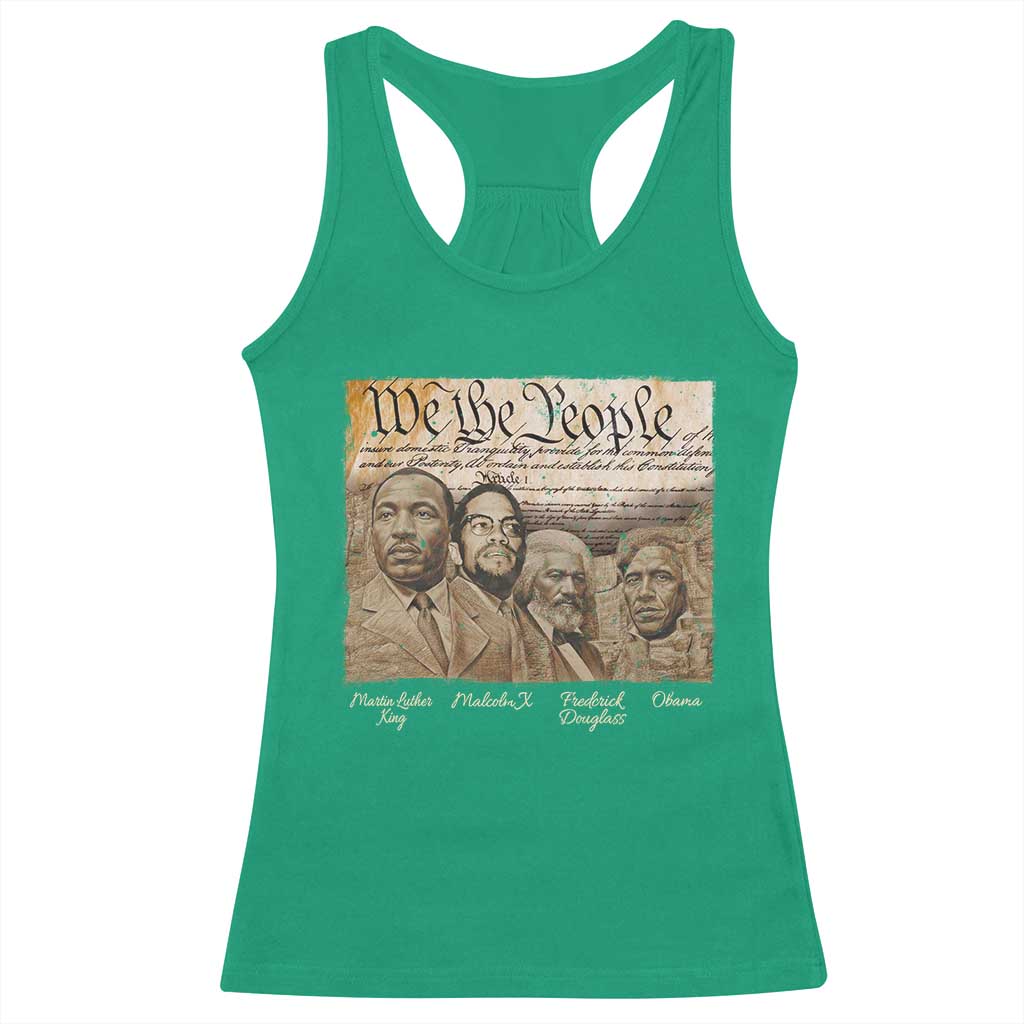 Civil Right Leaders Racerback Tank Top Martin Luther King Malcolm X Frederick Douglass Obama Black History Month