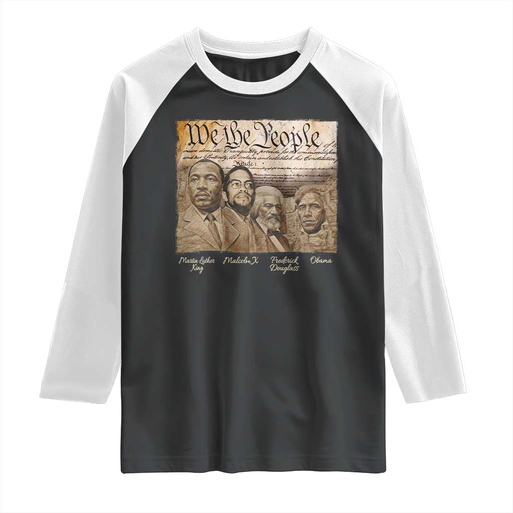 Civil Right Leaders Raglan Shirt Martin Luther King Malcolm X Frederick Douglass Obama Black History Month
