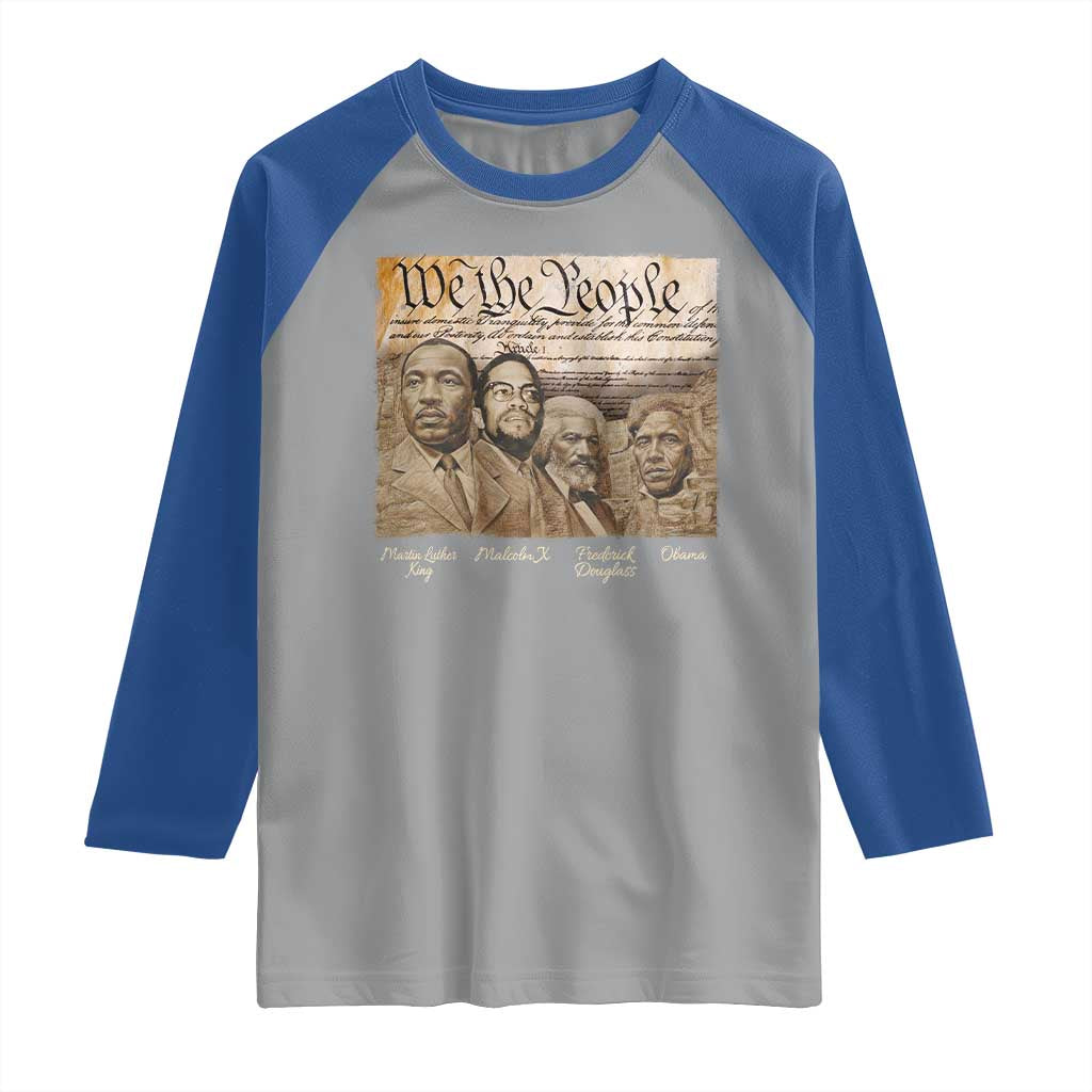 Civil Right Leaders Raglan Shirt Martin Luther King Malcolm X Frederick Douglass Obama Black History Month