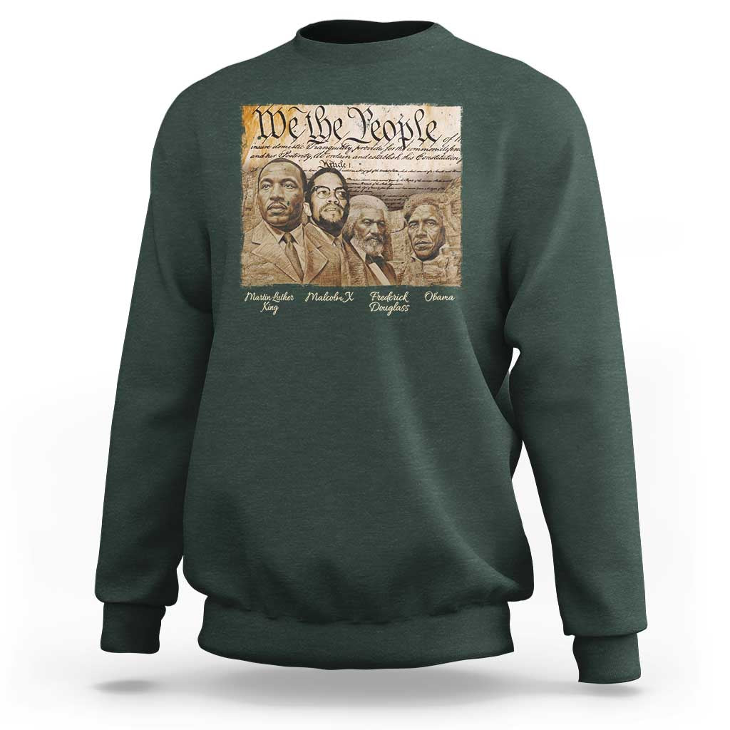 Civil Right Leaders Sweatshirt Martin Luther King Malcolm X Frederick Douglass Obama Black History Month
