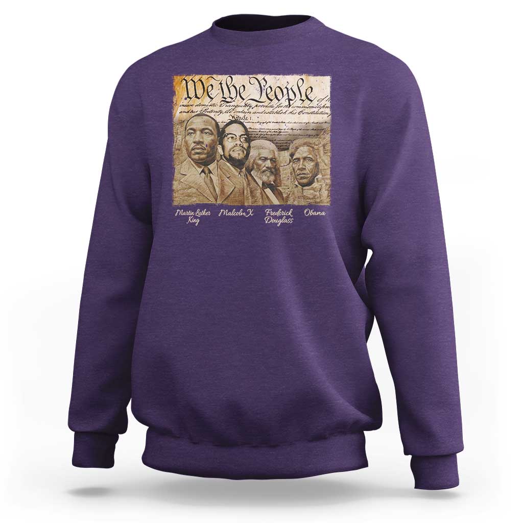 Civil Right Leaders Sweatshirt Martin Luther King Malcolm X Frederick Douglass Obama Black History Month