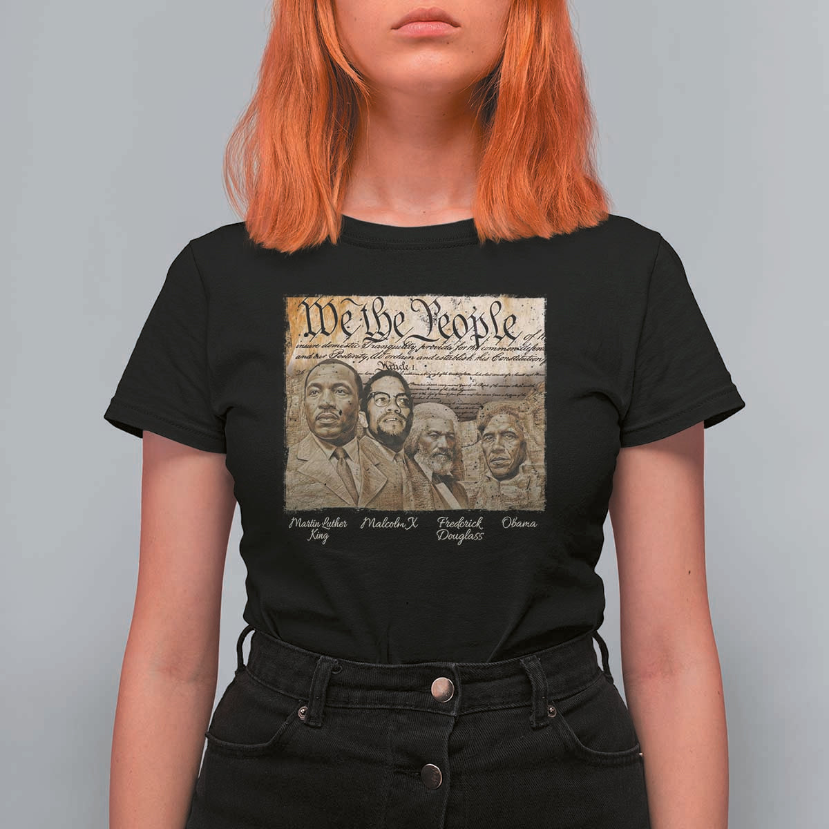 Civil Right Leaders T Shirt For Women Martin Luther King Malcolm X Frederick Douglass Obama Black History Month
