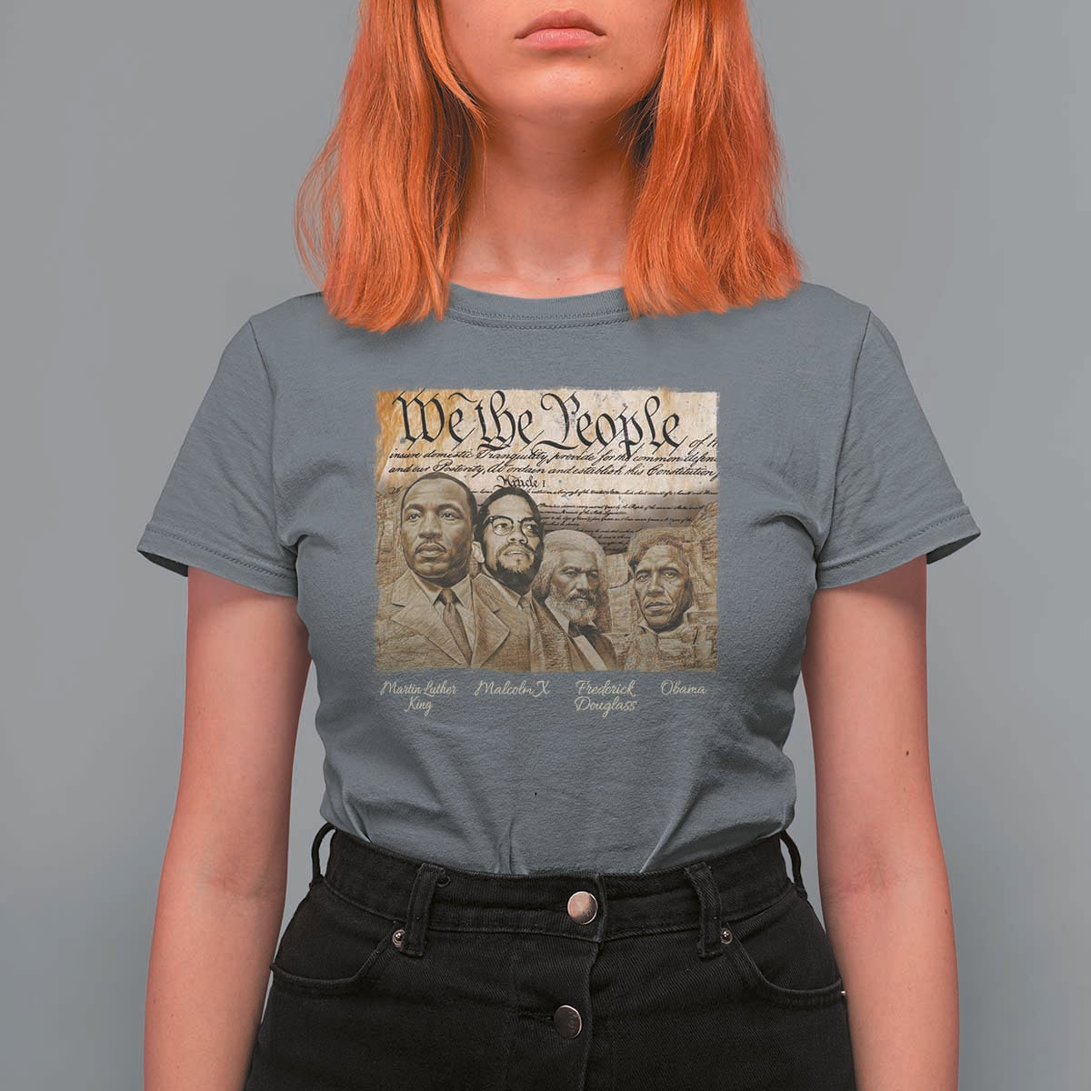 Civil Right Leaders T Shirt For Women Martin Luther King Malcolm X Frederick Douglass Obama Black History Month