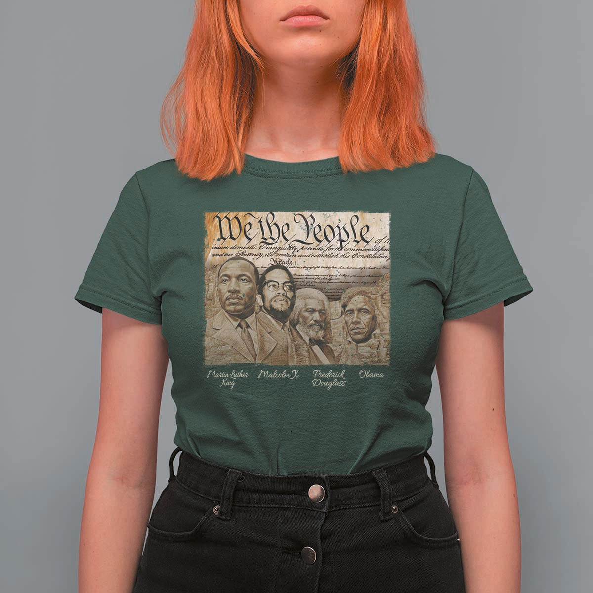 Civil Right Leaders T Shirt For Women Martin Luther King Malcolm X Frederick Douglass Obama Black History Month