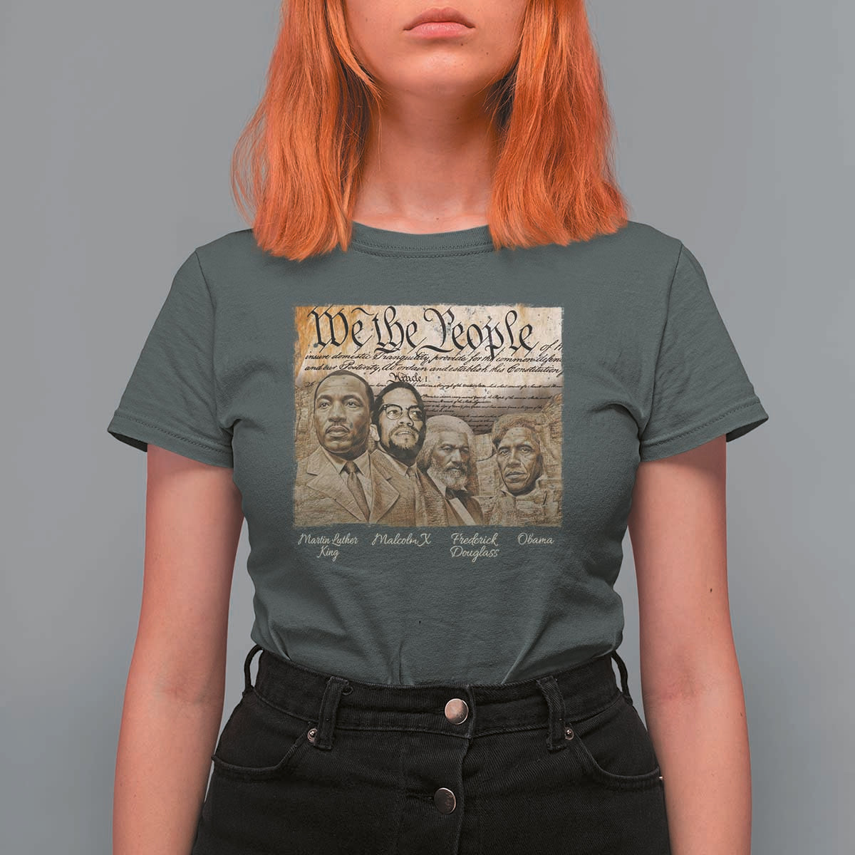 Civil Right Leaders T Shirt For Women Martin Luther King Malcolm X Frederick Douglass Obama Black History Month