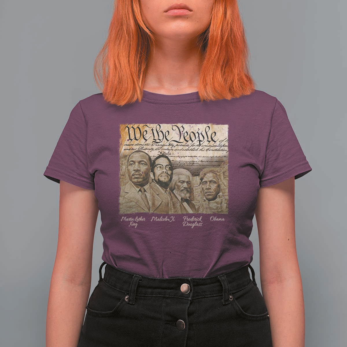 Civil Right Leaders T Shirt For Women Martin Luther King Malcolm X Frederick Douglass Obama Black History Month