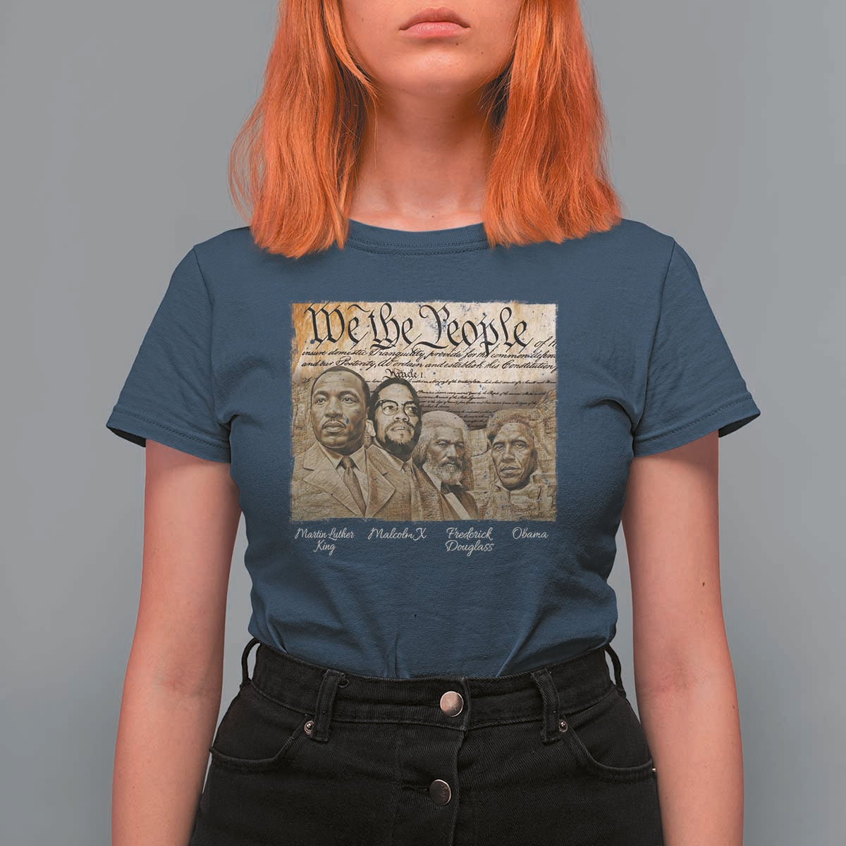 Civil Right Leaders T Shirt For Women Martin Luther King Malcolm X Frederick Douglass Obama Black History Month