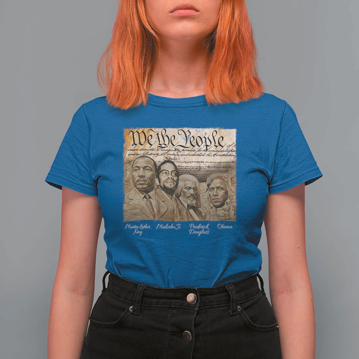 Civil Right Leaders T Shirt For Women Martin Luther King Malcolm X Frederick Douglass Obama Black History Month