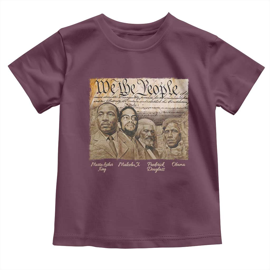 Civil Right Leaders Toddler T Shirt Martin Luther King Malcolm X Frederick Douglass Obama Black History Month