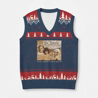 Black Women Leaders V-Neck Knit Sweater Vest Harriet Tubman Shirley Fannie Hamer Sojourner Truth Black History Month