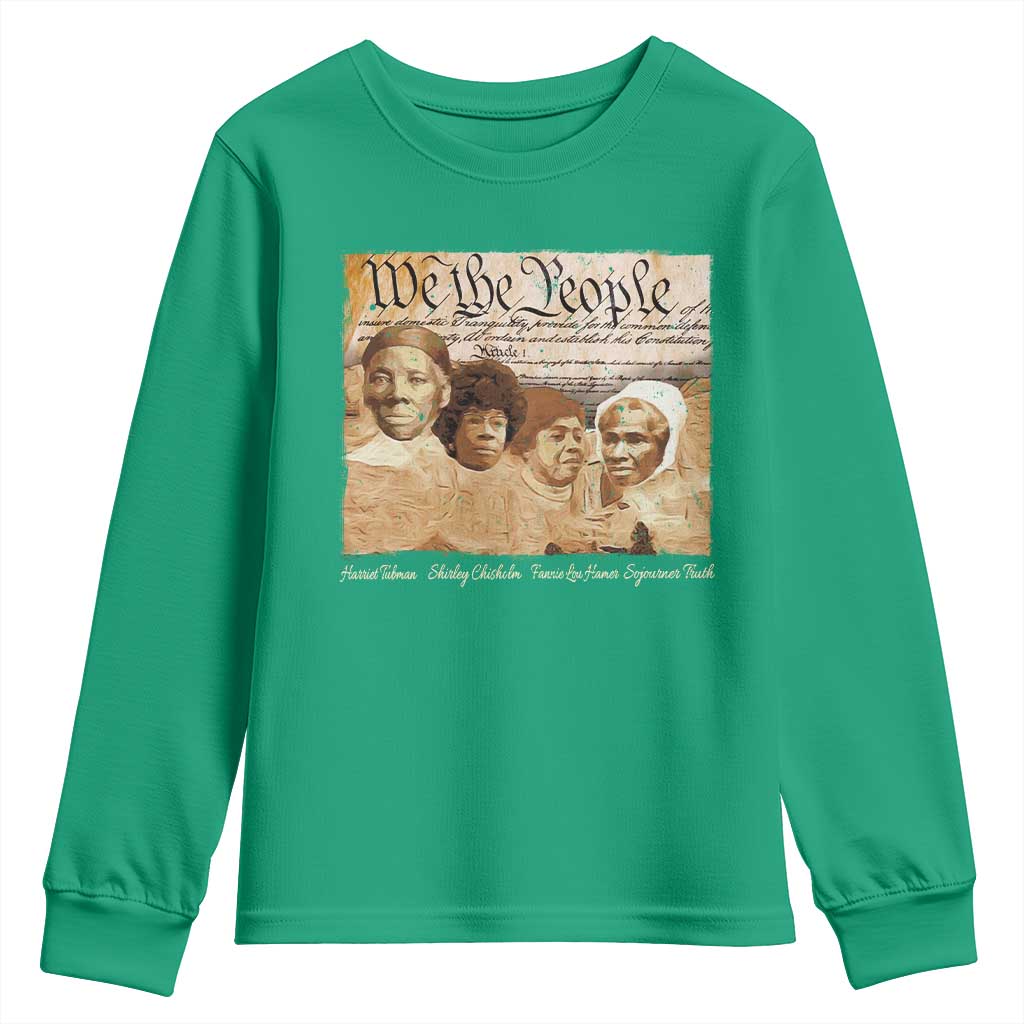 Black Women Leaders Youth Sweatshirt Harriet Tubman Shirley Fannie Hamer Sojourner Truth Black History Month