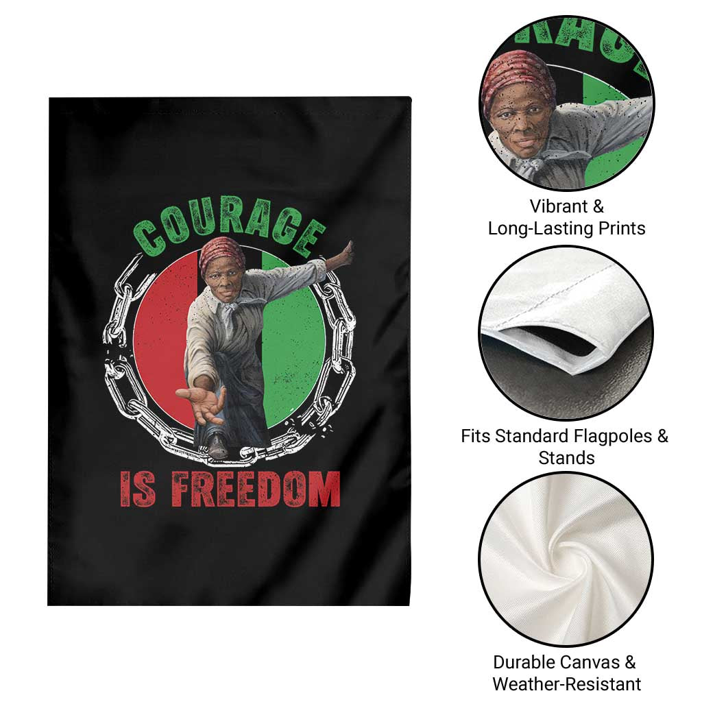 Harriet Tubman Garden Flag Courage Is Freedom Black History Hero