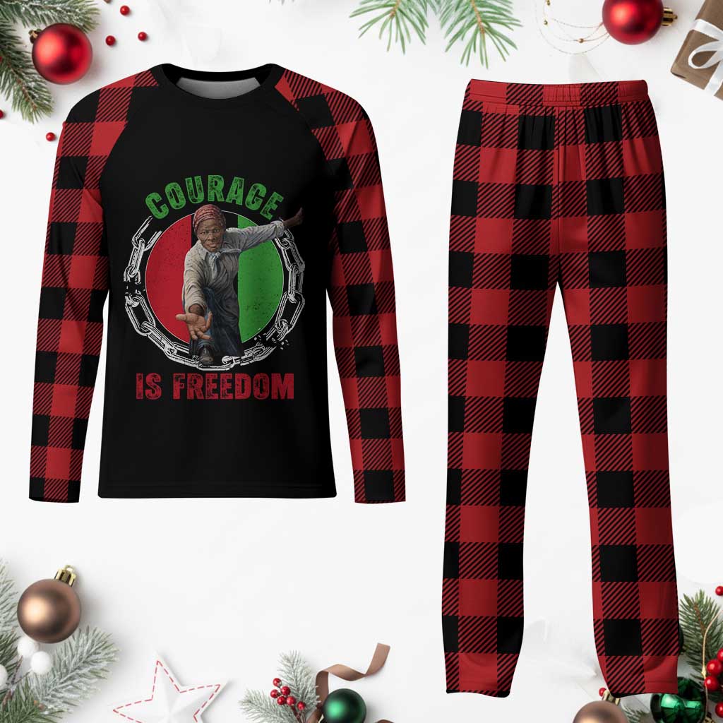 Harriet Tubman Plaid Pajama Set Courage Is Freedom Black History Hero