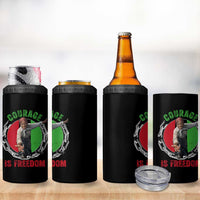 Harriet Tubman 4 in 1 Can Cooler Tumbler Courage Is Freedom Black History Hero