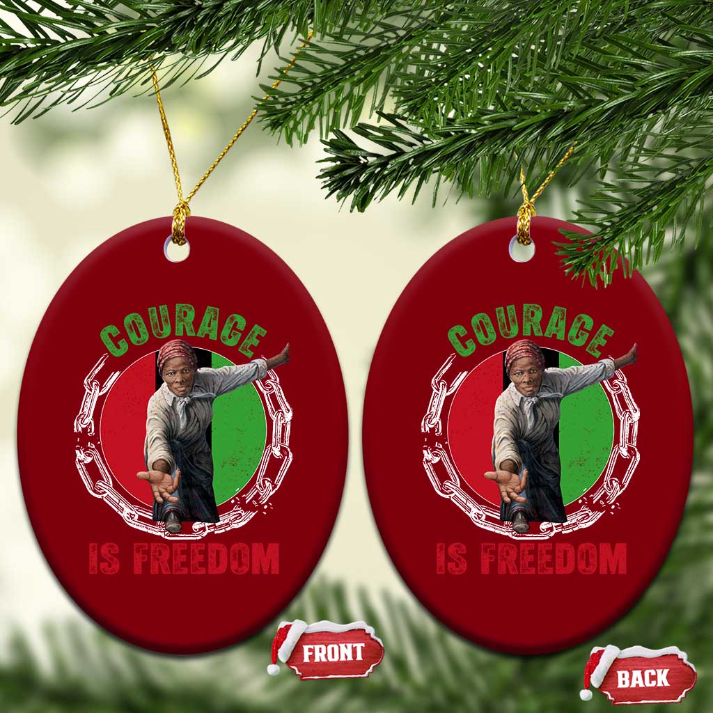 Harriet Tubman Ceramic Ornament Courage Is Freedom Black History Hero