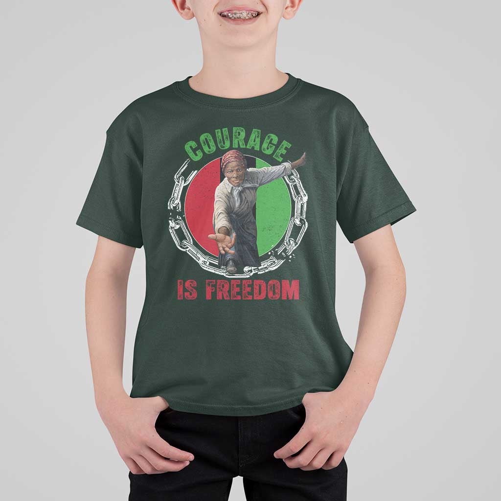 Harriet Tubman T Shirt For Kid Courage Is Freedom Black History Hero