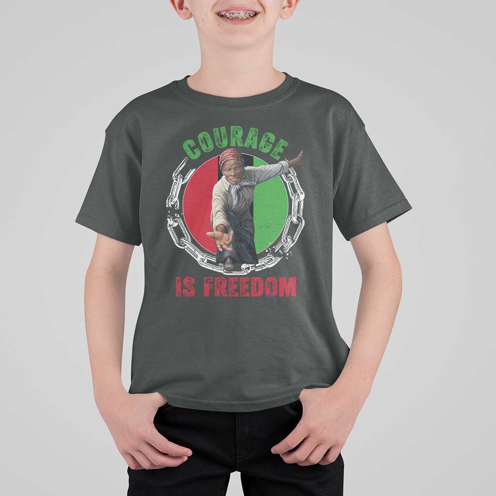 Harriet Tubman T Shirt For Kid Courage Is Freedom Black History Hero