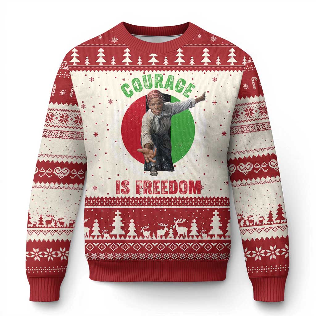 Harriet Tubman Ugly Christmas Sweater Courage Is Freedom Black History Hero