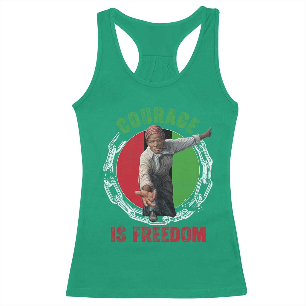 Harriet Tubman Racerback Tank Top Courage Is Freedom Black History Hero