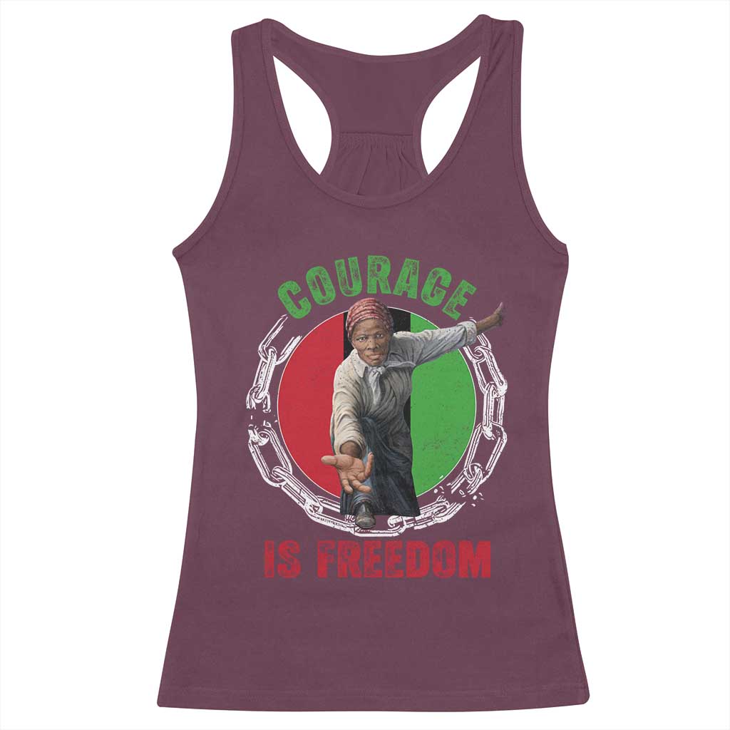 Harriet Tubman Racerback Tank Top Courage Is Freedom Black History Hero
