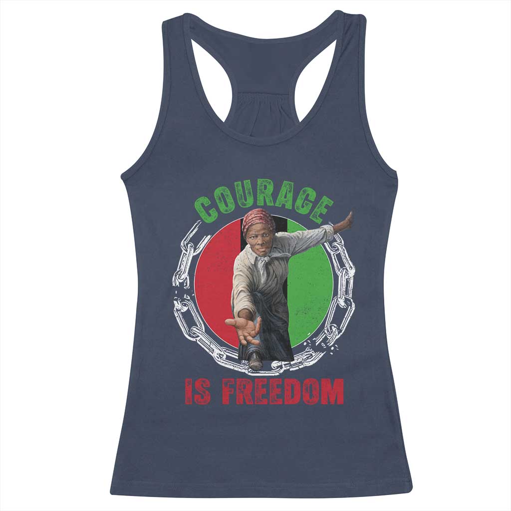 Harriet Tubman Racerback Tank Top Courage Is Freedom Black History Hero