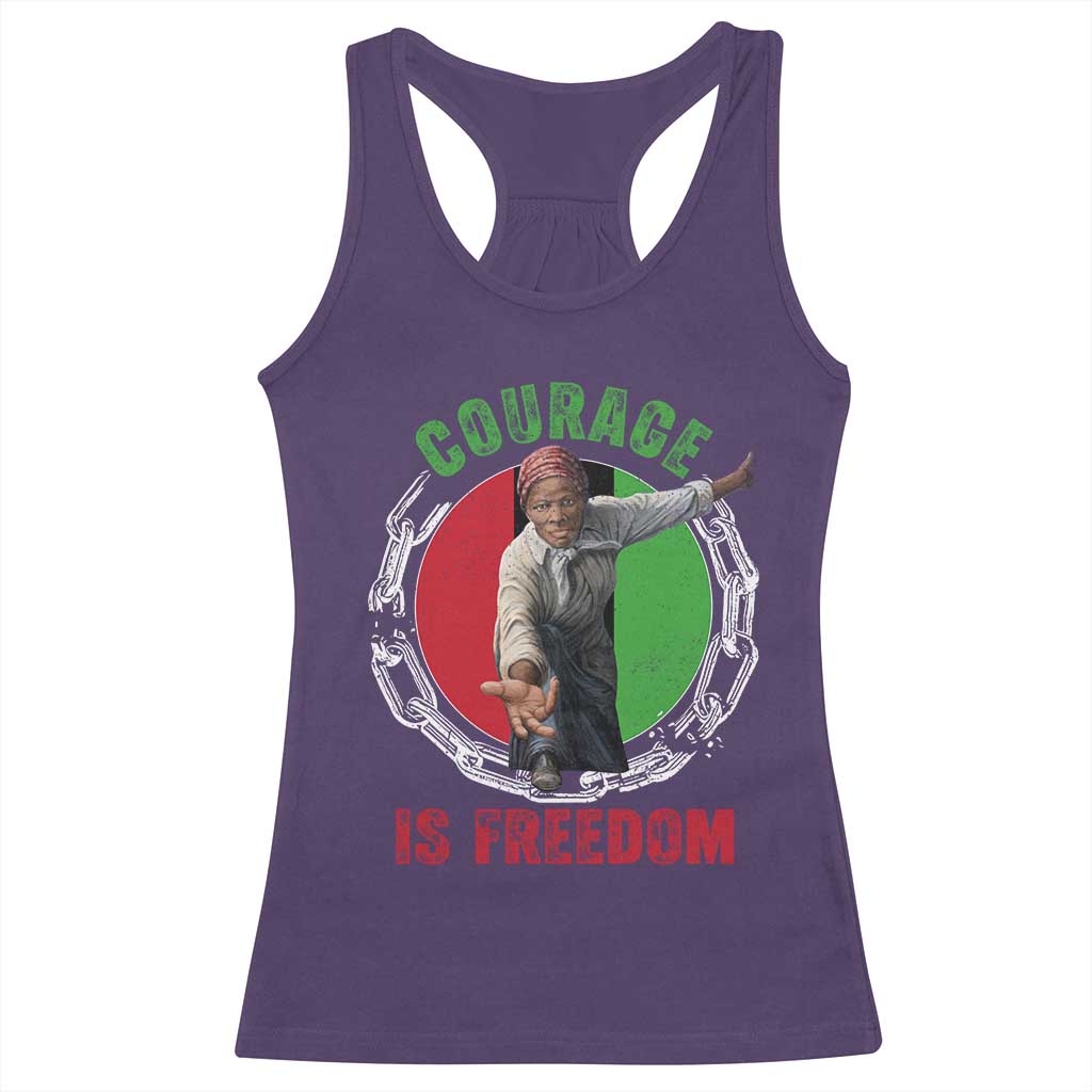 Harriet Tubman Racerback Tank Top Courage Is Freedom Black History Hero