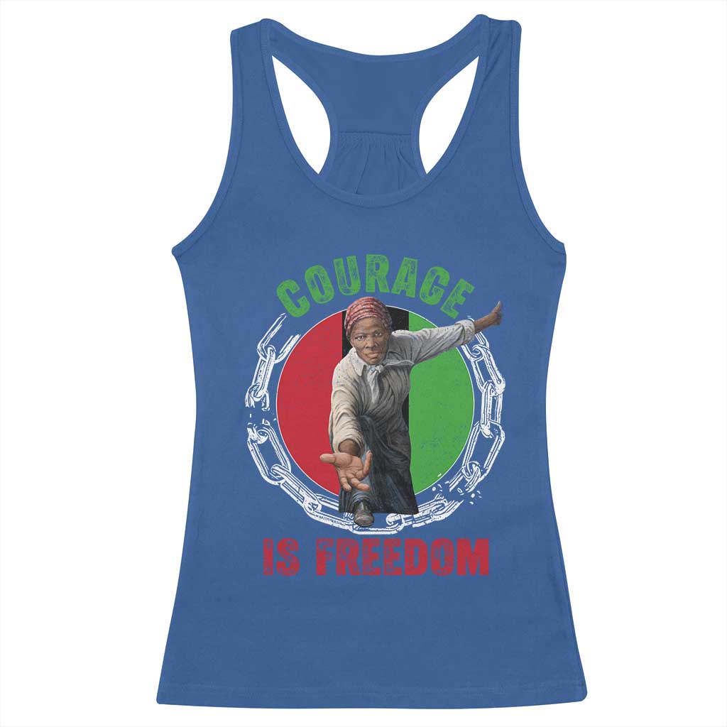 Harriet Tubman Racerback Tank Top Courage Is Freedom Black History Hero