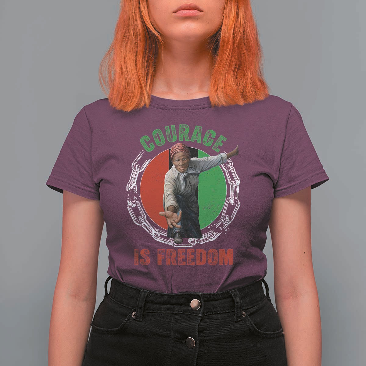 Harriet Tubman T Shirt For Women Courage Is Freedom Black History Hero