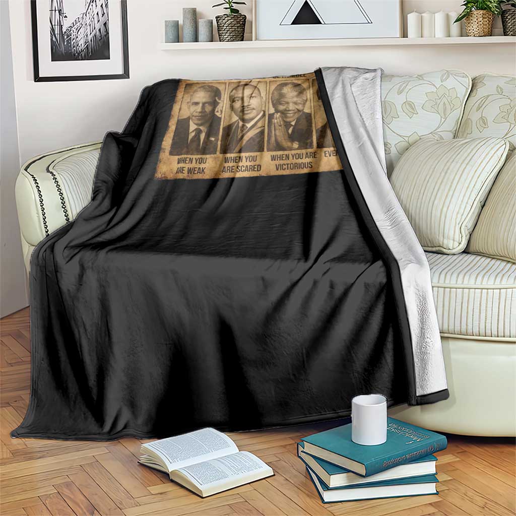 Black Leaders Throw Blanket Be Strong Be Brave Be Humble Be Badass African American History Month