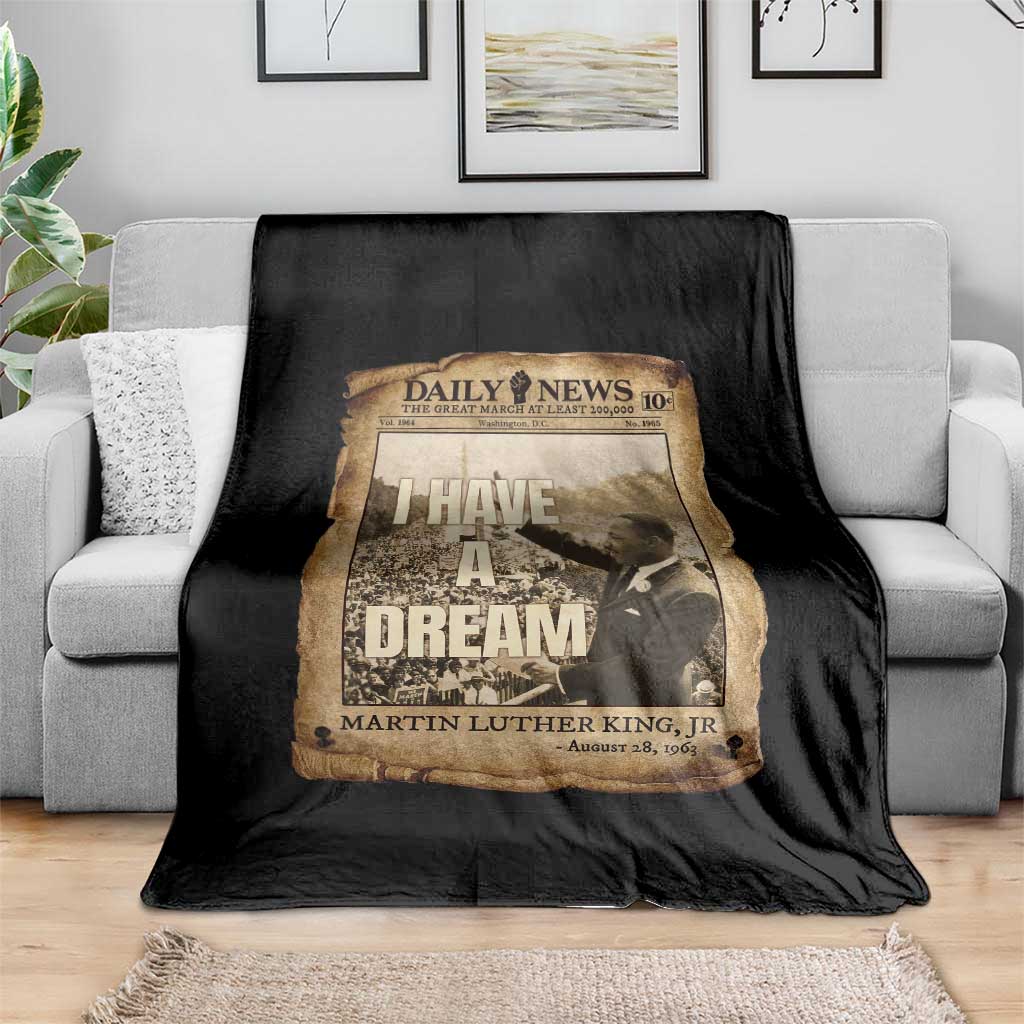 I Have A Dream Martin Luther King MLK Day Throw Blanket March On Washington Black History
