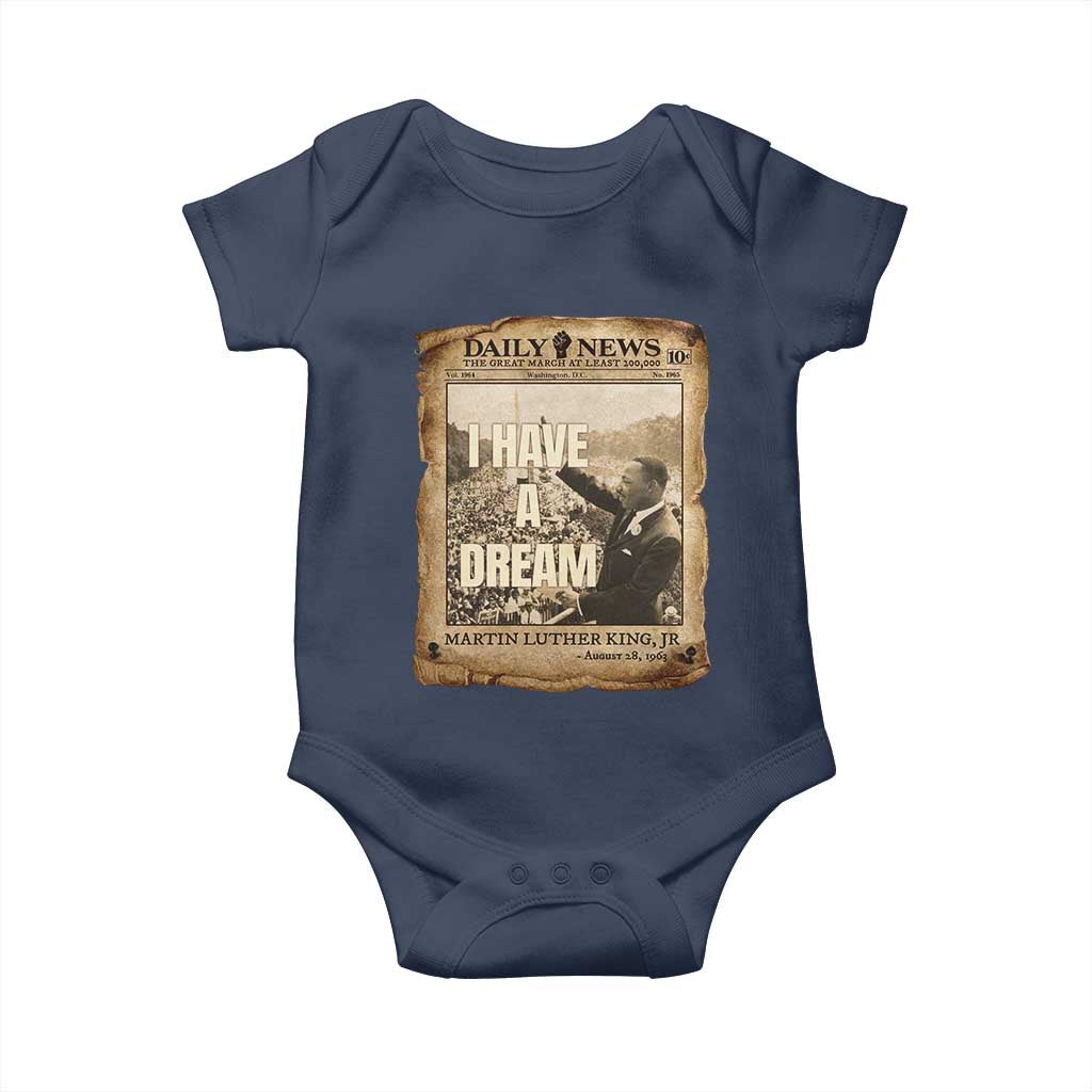 I Have A Dream Martin Luther King MLK Day Baby Onesie March On Washington Black History