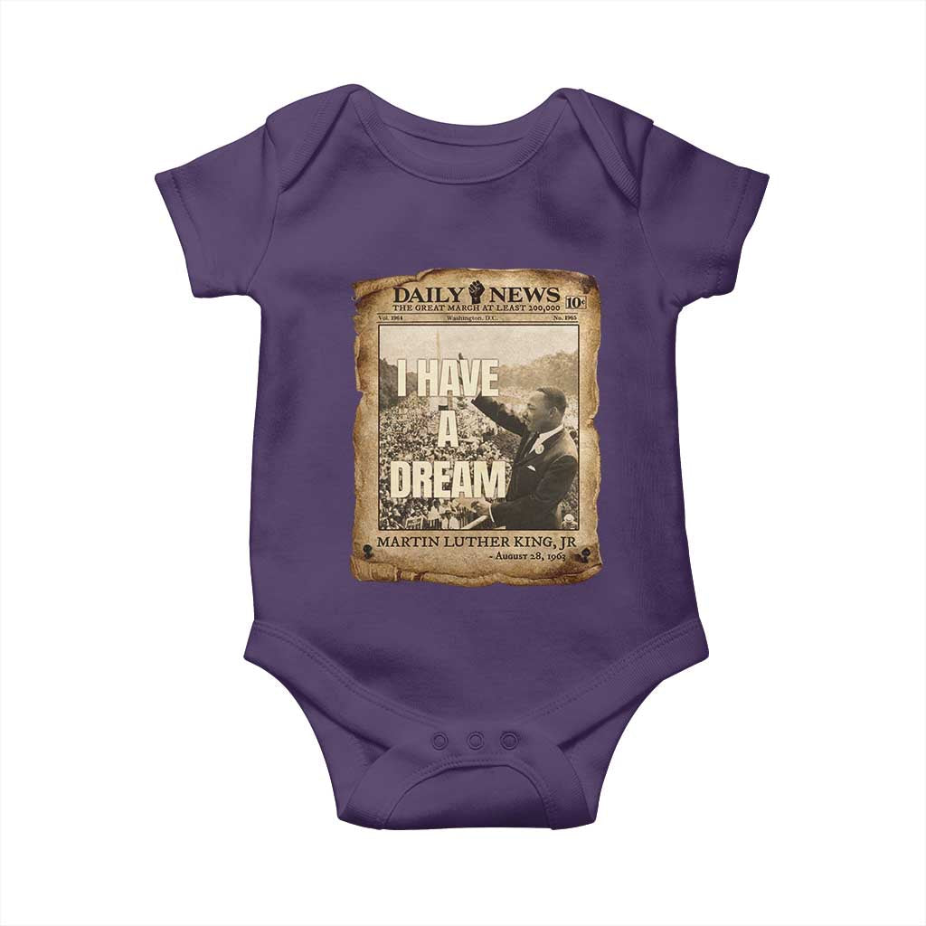 I Have A Dream Martin Luther King MLK Day Baby Onesie March On Washington Black History