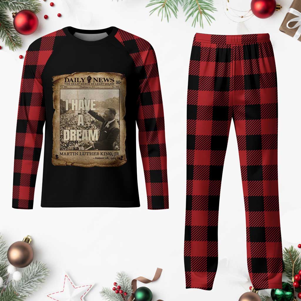 I Have A Dream Martin Luther King MLK Day Plaid Pajama Set March On Washington Black History