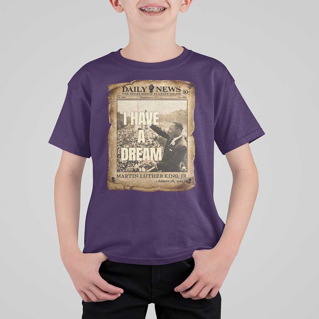 I Have A Dream Martin Luther King MLK Day T Shirt For Kid March On Washington Black History