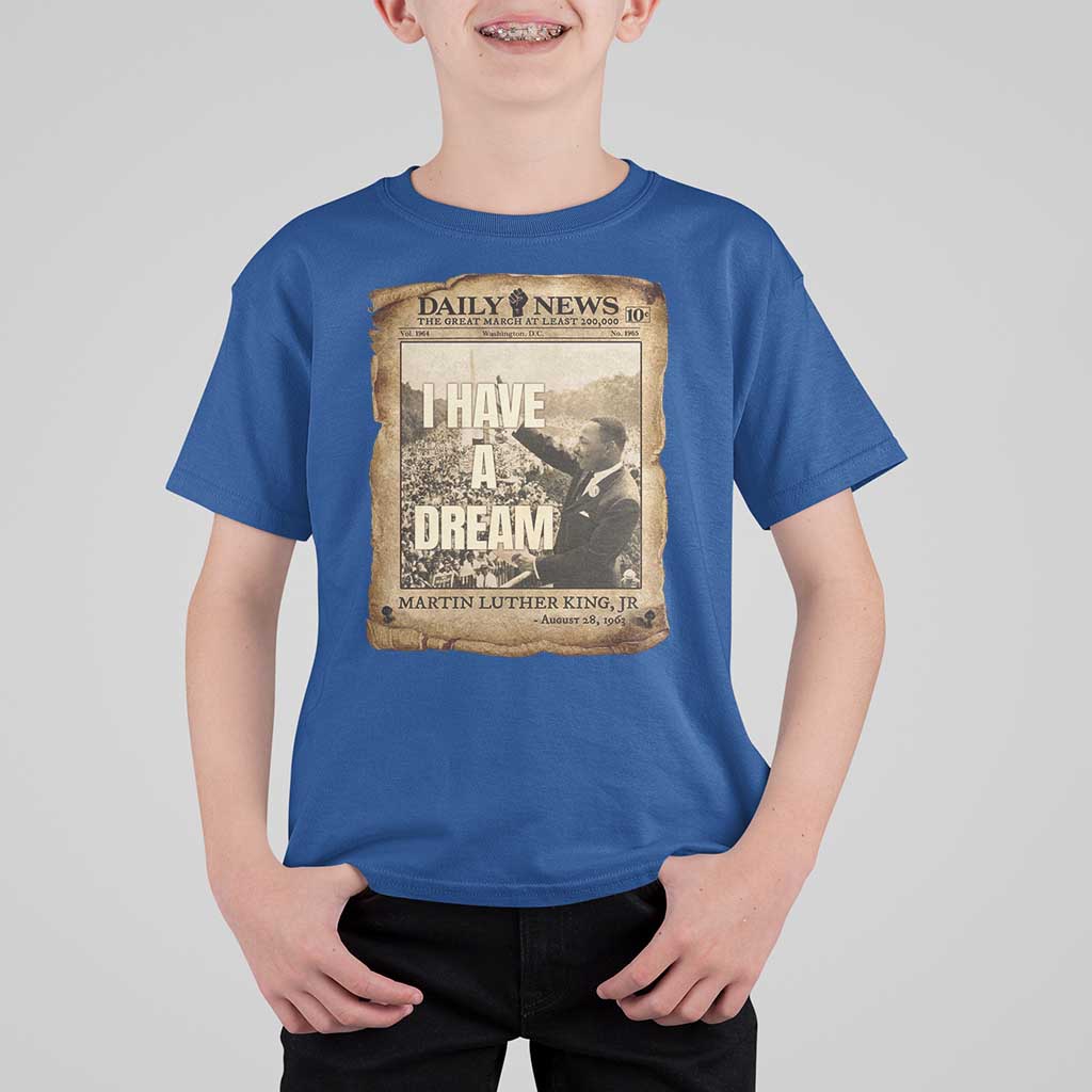 I Have A Dream Martin Luther King MLK Day T Shirt For Kid March On Washington Black History